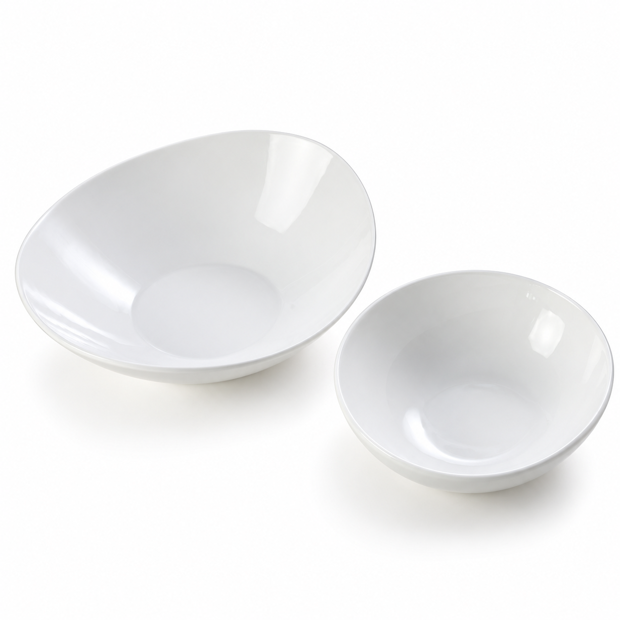 Luxury White Ceramic Hotel Salad & Soup Bowl Set - Image 2